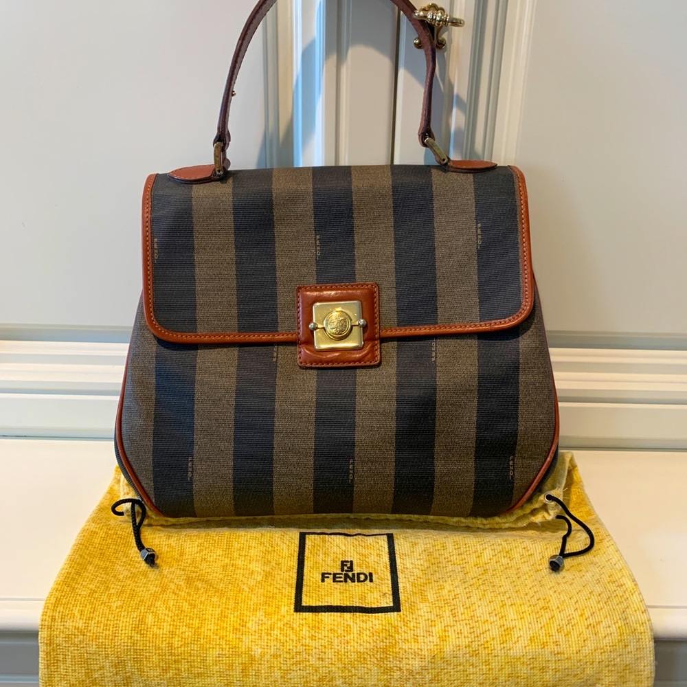 Vtg Fendi sequins satchel bag